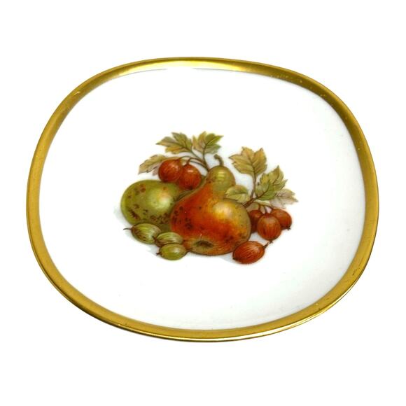 Vintage Kaiser W Germany porcelain plates miniature trays set of 5 fruit & nut - Picture 10 of 10